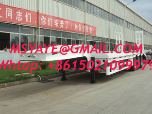 China 100 ton low bed Semi-trailer with 4-axles excavator trailer. low loader china supplier