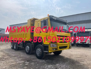 420hp Used Sinotruk Dump Truck Red Color Manual Transmission construction companies