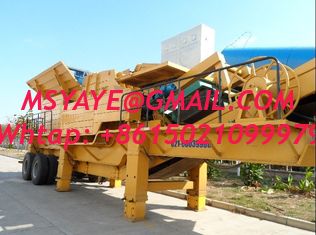 Wheel Mounted Mobile Crushing Station  vertical shaft impact crusher small stone crusher crushing mobile stone crusher