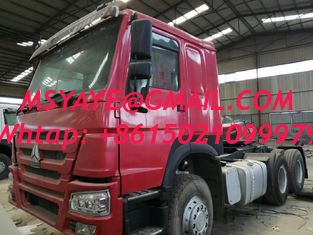 2015 made in china tractor head 6*4 10 Tires Sinotruck Howo tipper  dump truck tractor truck flatbed semi-trailer