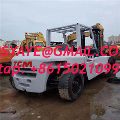 Used Tcm Fuel Forklift 10 Ton, Japan Forklift Fd100 Diesel Forklift with 2 Stages 2 Livers