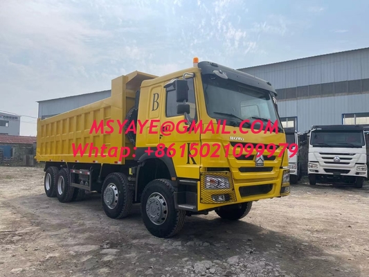420hp Used Sinotruk Dump Truck Red Color Manual Transmission construction companies