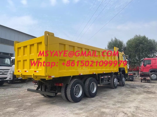 420hp Used Sinotruk Dump Truck Red Color Manual Transmission construction companies