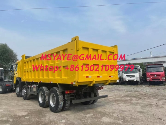 420hp Used Sinotruk Dump Truck Red Color Manual Transmission construction companies