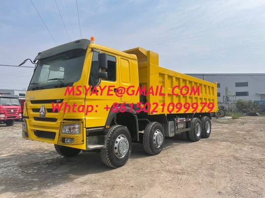 420hp Used Sinotruk Dump Truck Red Color Manual Transmission construction companies