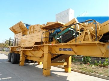 Wheel Mounted Mobile Crushing Station  vertical shaft impact crusher small stone crusher crushing mobile stone crusher