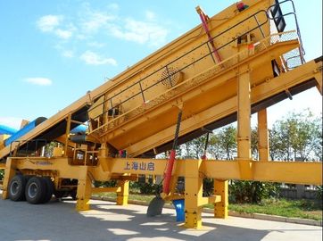 Wheel Mounted Mobile Crushing Station  vertical shaft impact crusher small stone crusher crushing mobile stone crusher