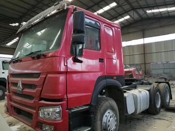 2015 made in china tractor head 6*4 10 Tires Sinotruck Howo tipper  dump truck tractor truck flatbed semi-trailer