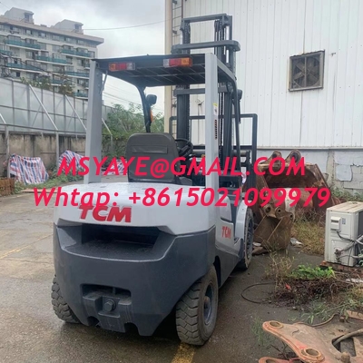 Used Tcm Forklift 3 Ton, Fd30 Diesel Manual Forklift 4.5m Stages with Side Shift for Sale