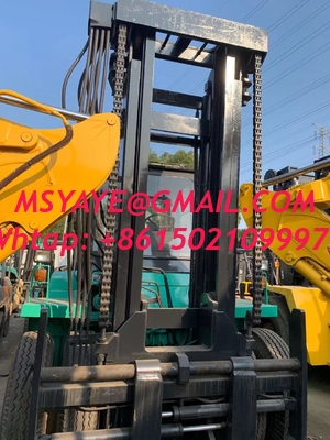 Used Mitsubshi Fd120 12 Ton Diesel Forklift with Side Shift and Long Fork